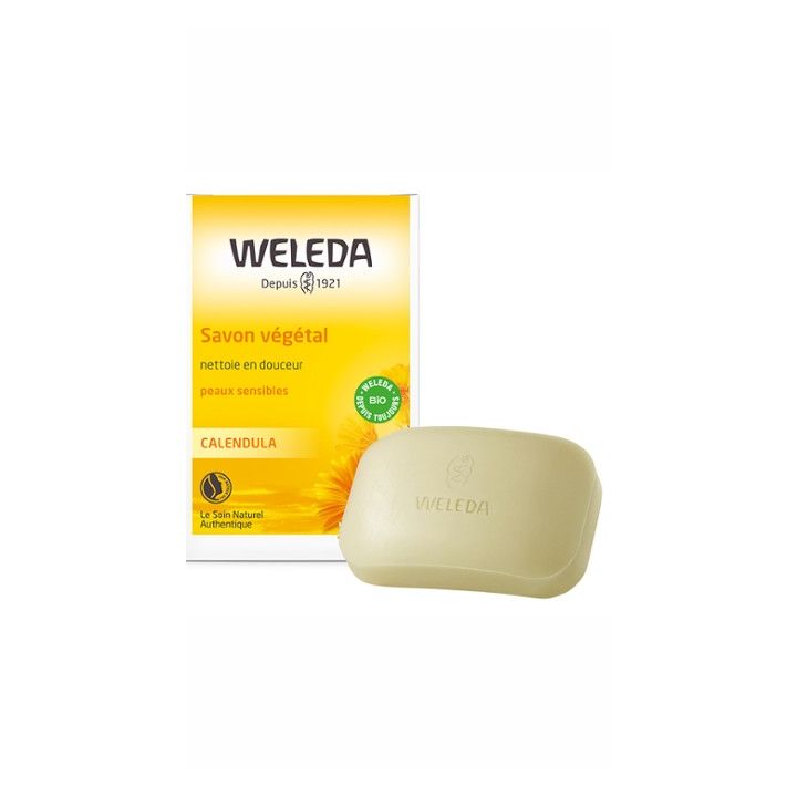 Savon végétal au calendula Weleda - 1 pain de 100g