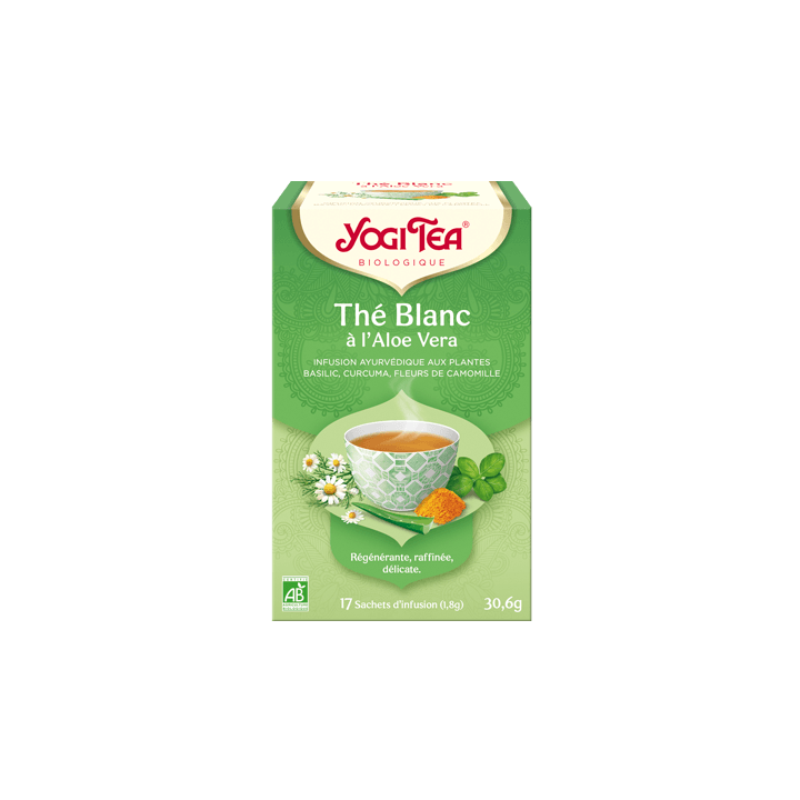 Th&eacute; blanc aloe vera bio Yogi Tea - boite 17 sachets