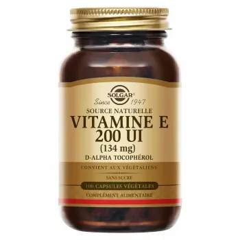Vitamine e 200 UI Solgar - pot de 50 capsules v&eacute;g&eacute;tales 