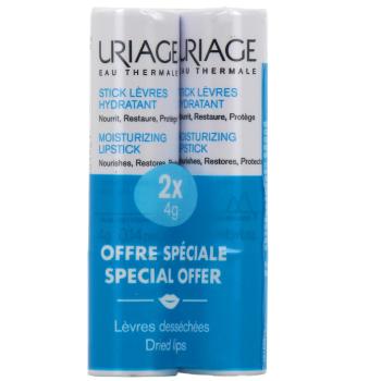Stick &agrave; l&egrave;vres hydratant Uriage - offre sp&eacute;ciale lot de 2 stick de 4g