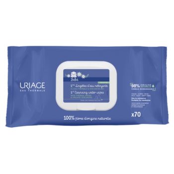 1&egrave;re lingettes d'eau nettoyante Uriage - sachet de 70 lingettes
