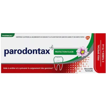Dentifrice Gel fluor Parodontax - lot de 2 tubes de 75 ml