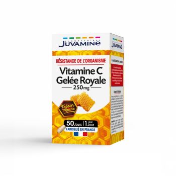 Vitamine C Gel&eacute;e Royale 250mg R&eacute;sistance de l'organisme Juvamine - bo&icirc;te de 50 g&eacute;lules