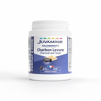 Charbon Levure Juvamine - bo&icirc;te de 120 g&eacute;lules