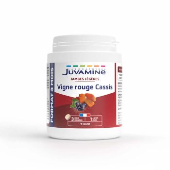 Vigne rouge cassis Juvamine - pot de 90 comprim&eacute;s