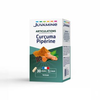 Curcuma Pip&eacute;rine Articulations Juvamine - bo&icirc;te de 30 g&eacute;lules