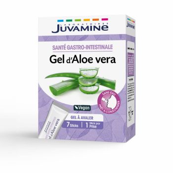 Gel d'Aloe vera Juvamine - boite de 7 sticks &agrave; avaler