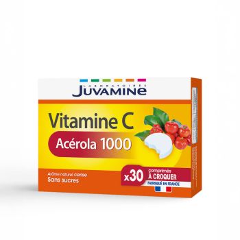 Vitamine C Ac&eacute;rola 1000 Juvamine - bo&icirc;te de 30 comprim&eacute;s &agrave; croquer 