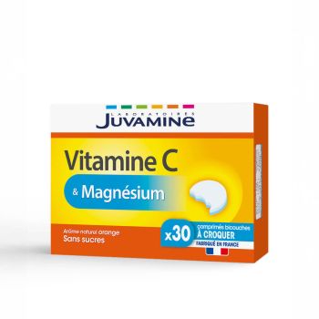 Vitamine C & magn&eacute;sium Juvamine - bo&icirc;te de 30 comprim&eacute;s &agrave; croquer