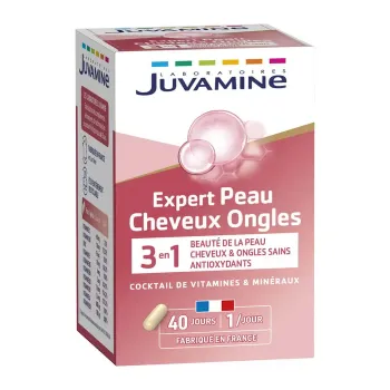 Expert peau cheveux ongles Juvamine - boite de 40 g&eacute;lules