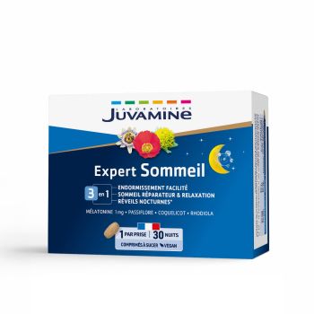Expert Sommeil 3en1 Juvamine - bo&icirc;te de 30 comprim&eacute;s &agrave; sucer