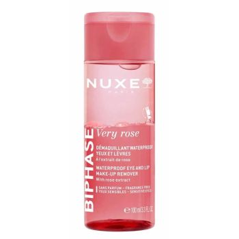 Very rose d&eacute;maquillant biphase waterproof Nuxe - flacon de 100ml