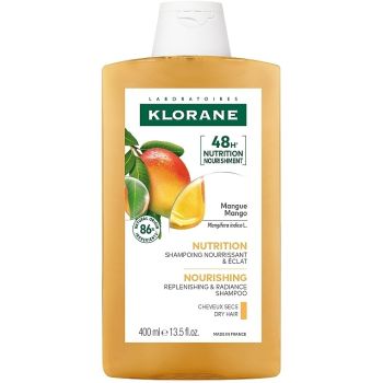 Shampoing nutrition &agrave; la mangue pour cheveux secs Klorane - flacon de 200ml
