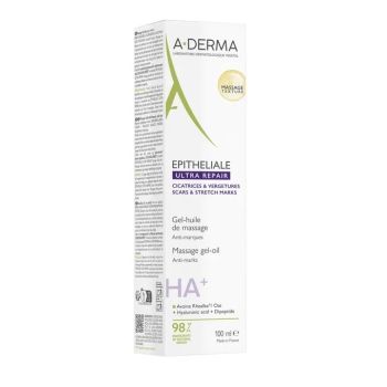 Epitheliale HA+ ultra repair Gel-huile de massage anti-marques A-Derma - tube de 100ml