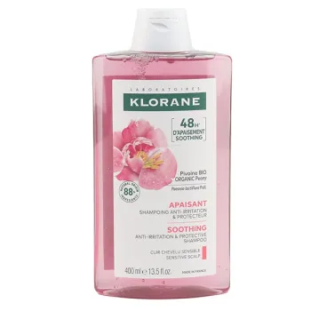Shampooing apaisant & anti-irritant &agrave; la pivoine bio Klorane - flacon de 400ml