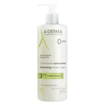 Cr&egrave;me douche hydratante A-Derma - flacon-pompe de 500ml