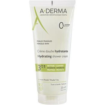 Cr&egrave;me douche hydratante 3en1 A-Derma - tube de 200ml