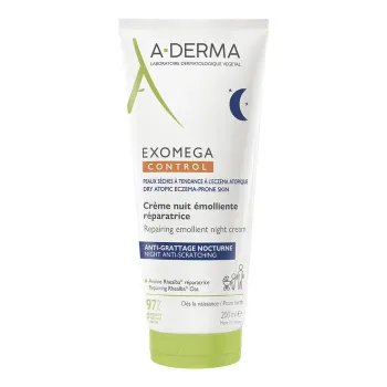 Exomega Control cr&egrave;me nuit &eacute;molliente r&eacute;paratrice A-Derma - tube de 200ml