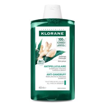 Shampoing antipelliculaire traitant et r&eacute;&eacute;quilibrant Klorane - flacon de 400ml