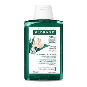 Shampoing antipelliculaire traitant et r&eacute;&eacute;quilibrant Klorane - flacon de 200ml