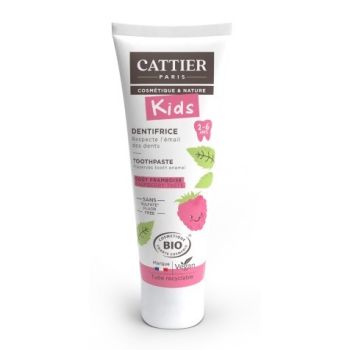 Dentifrice bio 2-6 ans go&ucirc;t framboise Cattier - tube 50ml