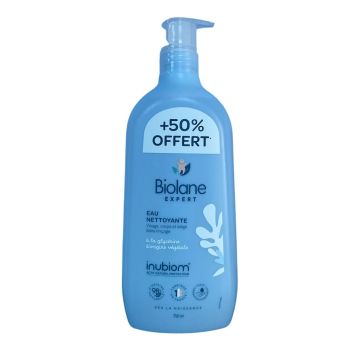 Eau nettoyante sans rin&ccedil;age Biolane - flacon-pompe de 750ml offre sp&eacute;ciale
