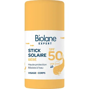 Stick solaire b&eacute;b&eacute; SPF50 Biolane - stick de 20ml 