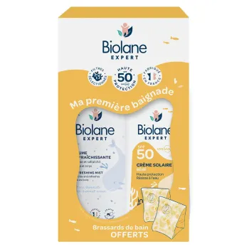 Ma premi&egrave;re baignade Biolane - coffret de 2 produits + brassards de bain offerts  