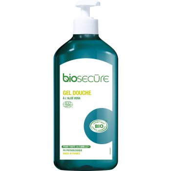 Gel douche &agrave; l'aloe vera bio Bio Secure - flacon pompe de 500ml