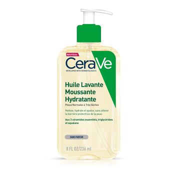 Huile lavante moussante hydratante Cerave - flacon-pompe de 236ml