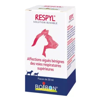 Respyl affections aigu&euml;s b&eacute;nignes des voies respiratoires sup&eacute;rieures Boiron - flacon de 30ml