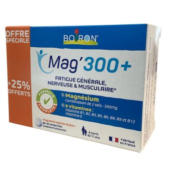 Mag'300 + Boiron - bo&icirc;te de 80 + 20 comprim&eacute;s offerts