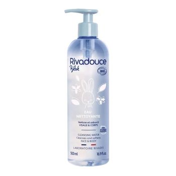 Eau nettoyante visage et corps bio Rivadouce b&eacute;b&eacute; - flacon-pompe de 500ml