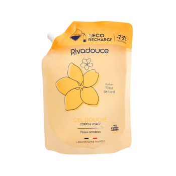 Gel douche Fleur de tiar&eacute; &eacute;co-recharge Rivadouce - recharge de 750ml 