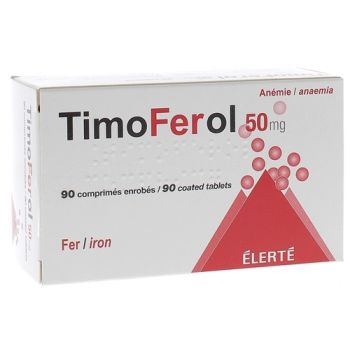 TimoFerol 50 mg - bo&icirc;te de 90 comprim&eacute;s enrob&eacute;s