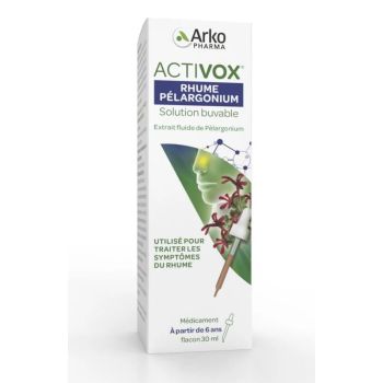 Activox rhume p&eacute;largonium Arkopharma - flacon-pipette de 30ml 