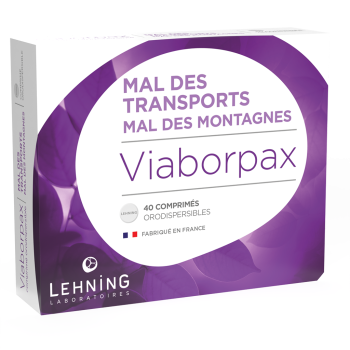 Viaborpax mal des transports et des montagnes Lehning - 40 comprim&eacute;s orodispersibles