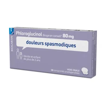 Phlorogluciol 80mg douleurs spasmodiques Biogaran - boite de 10 comprim&eacute;s