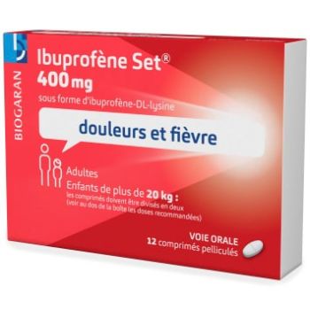 Ibuprof&egrave;ne Set 400 mg Biogaran Conseil - bo&icirc;te de 12 comprim&eacute;s pellicul&eacute;s