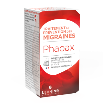 Phapax traitement et pr&eacute;vention des migraines Lehning - flacon de 30ml