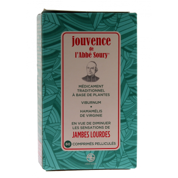 Jambes lourdes Jouvence de l'Abb&eacute; Soury - bo&icirc;te de 60 comprim&eacute;s pellicul&eacute;s
