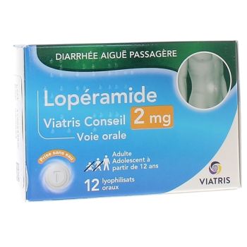 Lop&eacute;ramide 2 mg Viatris Conseil - bo&icirc;te de 12 lyophilisats oraux