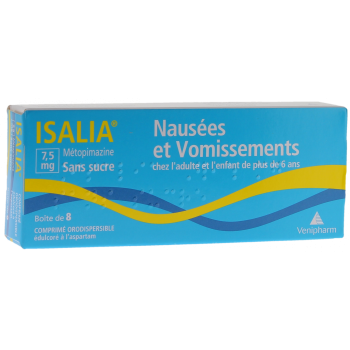 Isalia 7,5 mg naus&eacute;es et vomissements - bo&icirc;te de 8 comprim&eacute;s orodispersibles