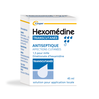 Hexomedine transcutan&eacute;e 1,5/1000 solution pour application locale - flacon de 45 ml