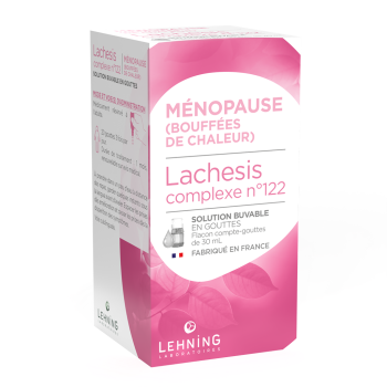 Lachesis complexe n&deg;122 m&eacute;nopause Lehning - flacon compte-gouttes de 30ml