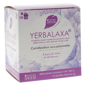 Yerbalaxa tisane contre la constipation occasionnelle  - bo&icirc;te de 10 sachets-dose