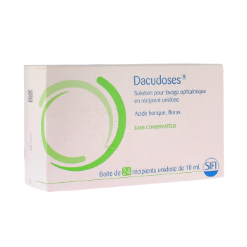 Dacudoses solution pour lavage ophtalmique en r&eacute;cipient unidose Sifi - 24 r&eacute;cipients unidose de 10ml