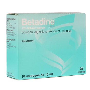 Betadine 10% solution vaginale en r&eacute;cipient unidose - 10 unidoses de 10ml