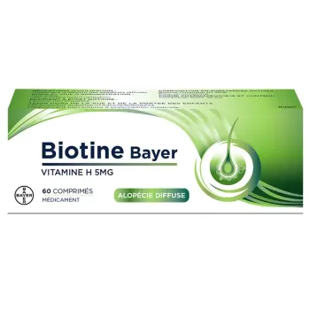 Biotine Bayer 5mg - boite de 60 comprim&eacute;s