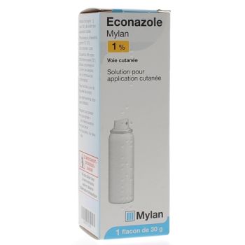 Econazole 1% voie cutan&eacute;e Mylan - 1 flacon de 30 g